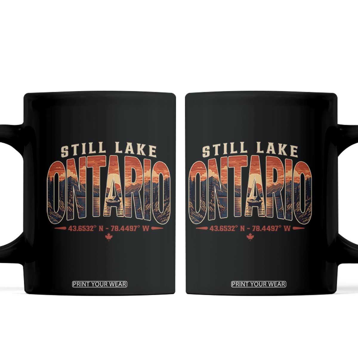 Still Lake Ontario Forever Coffee Mug Vintage Sunset Retro Outdoors Gift