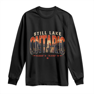 Still Lake Ontario Forever Long Sleeve Shirt Vintage Sunset Retro Outdoors Gift