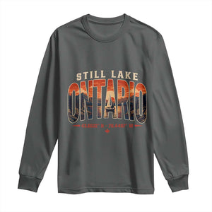 Still Lake Ontario Forever Long Sleeve Shirt Vintage Sunset Retro Outdoors Gift