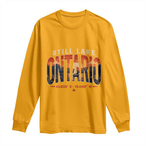 Still Lake Ontario Forever Long Sleeve Shirt Vintage Sunset Retro Outdoors Gift