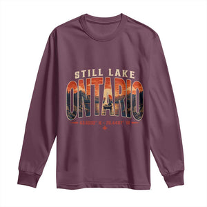 Still Lake Ontario Forever Long Sleeve Shirt Vintage Sunset Retro Outdoors Gift