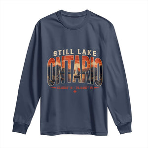 Still Lake Ontario Forever Long Sleeve Shirt Vintage Sunset Retro Outdoors Gift