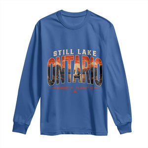 Still Lake Ontario Forever Long Sleeve Shirt Vintage Sunset Retro Outdoors Gift