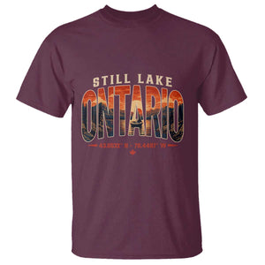 Still Lake Ontario Forever T Shirt Vintage Sunset Retro Outdoors Gift