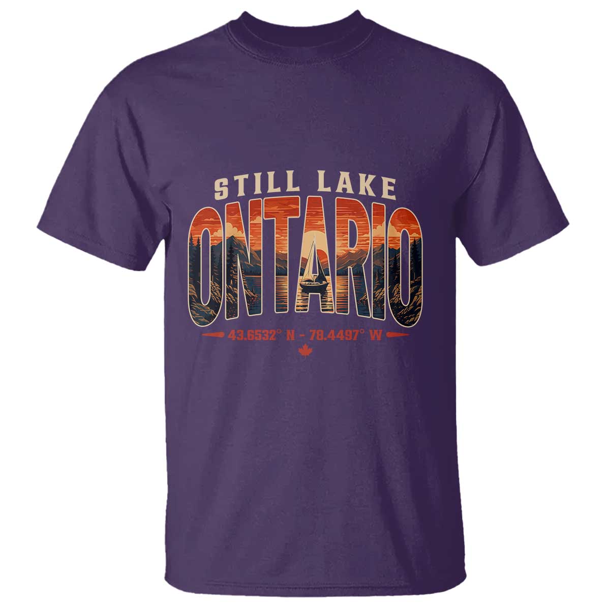 Still Lake Ontario Forever T Shirt Vintage Sunset Retro Outdoors Gift