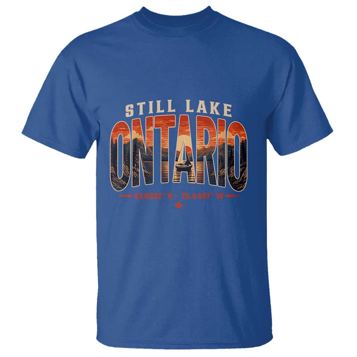 Still Lake Ontario Forever T Shirt Vintage Sunset Retro Outdoors Gift