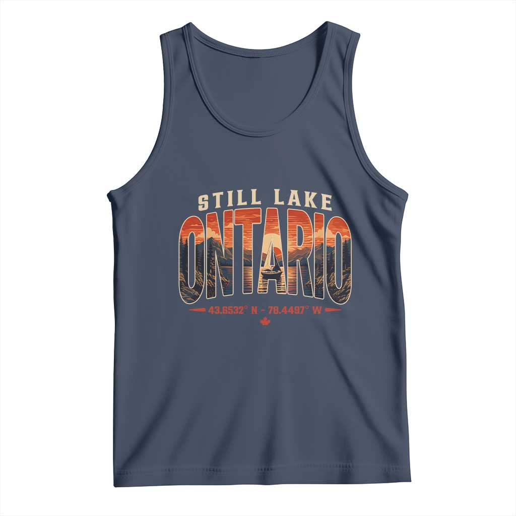 Still Lake Ontario Forever Tank Top Vintage Sunset Retro Outdoors Gift
