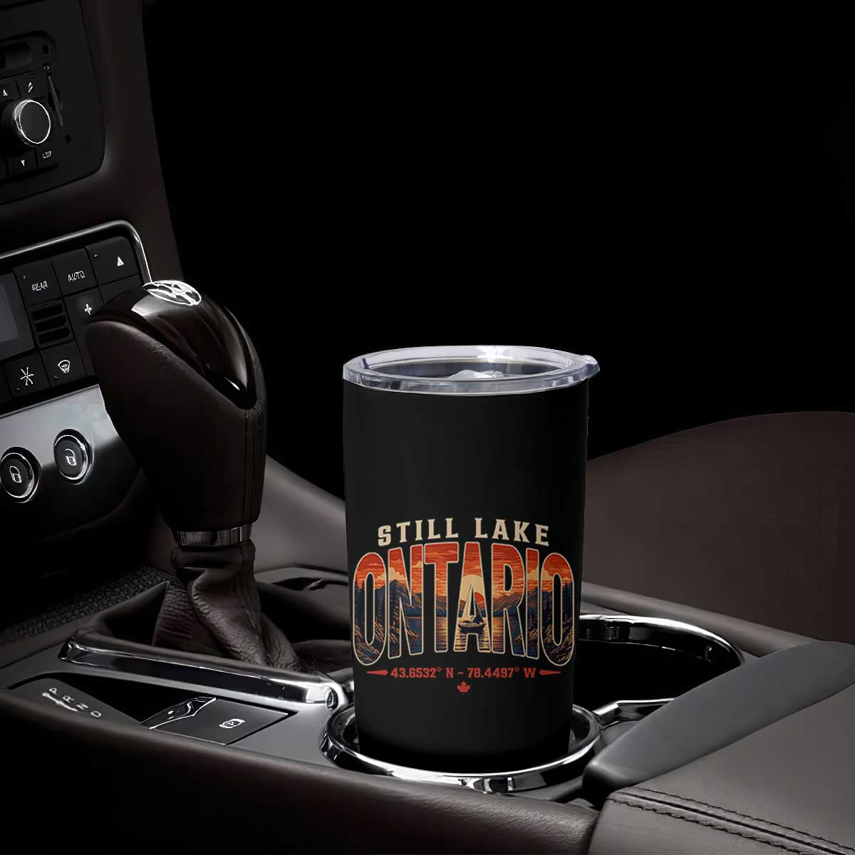 Still Lake Ontario Forever Tumbler Cup Vintage Sunset Retro Outdoors Gift
