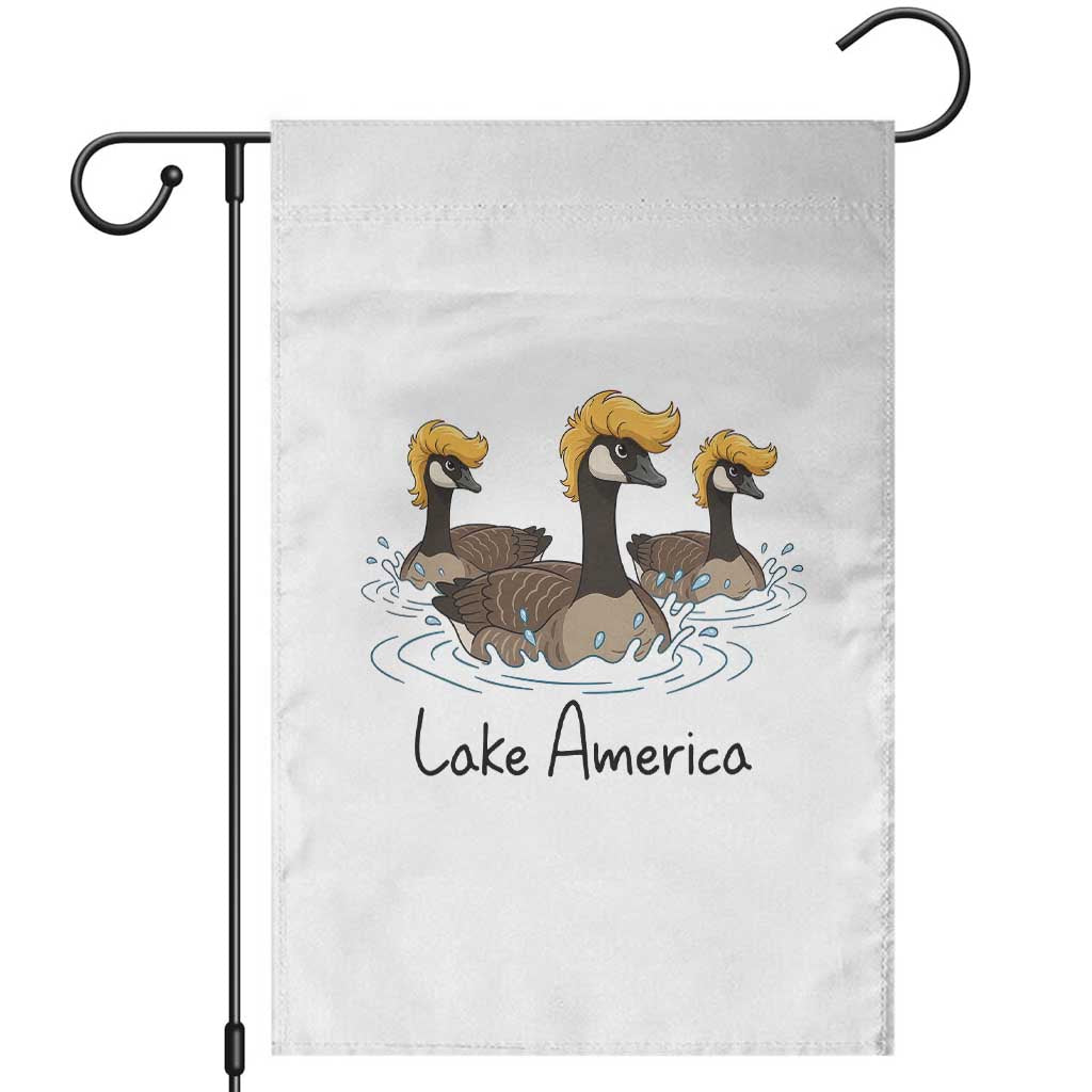 Funny Lake America Geese Parody Garden Flag Great Lakes Life Gift
