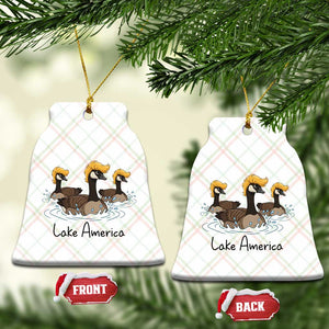 Funny Lake America Geese Parody Ceramic Ornament Great Lakes Life Gift