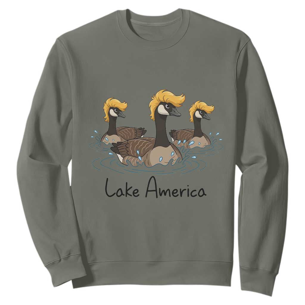 Funny Lake America Geese Parody Sweatshirt Great Lakes Life Gift