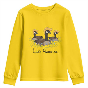 Funny Lake America Geese Parody Youth Sweatshirt Great Lakes Life Gift