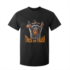 Funny Halloween Witch Raccoon T Shirt For Kid Trick Or Trash