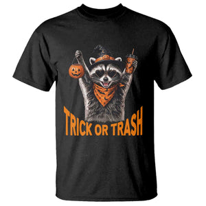 Funny Halloween Witch Raccoon T Shirt Trick Or Trash