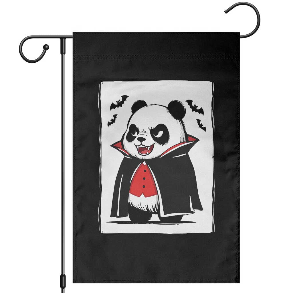 Funny Vampire Panda Count Dracula Halloween Garden Flag Grumpy Bear Japanese Ink Painting