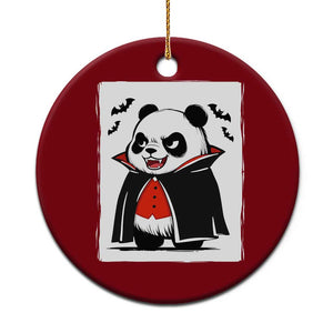 Funny Vampire Panda Count Dracula Halloween Ceramic Ornament Grumpy Bear Japanese Ink Painting