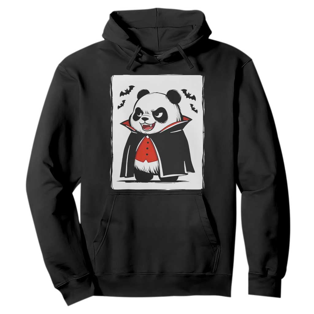 Funny Vampire Panda Count Dracula Halloween Hoodie Grumpy Bear Japanese Ink Painting