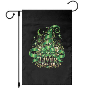 Liver Cancer Green Ribbon Halloween Witch Hat Garden Flag Coquette Bow Spooky Support