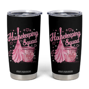 Funny Housekeeping Squad Pink Feather Duster Tumbler Cup Maid Appreciation Cleaning Lover
