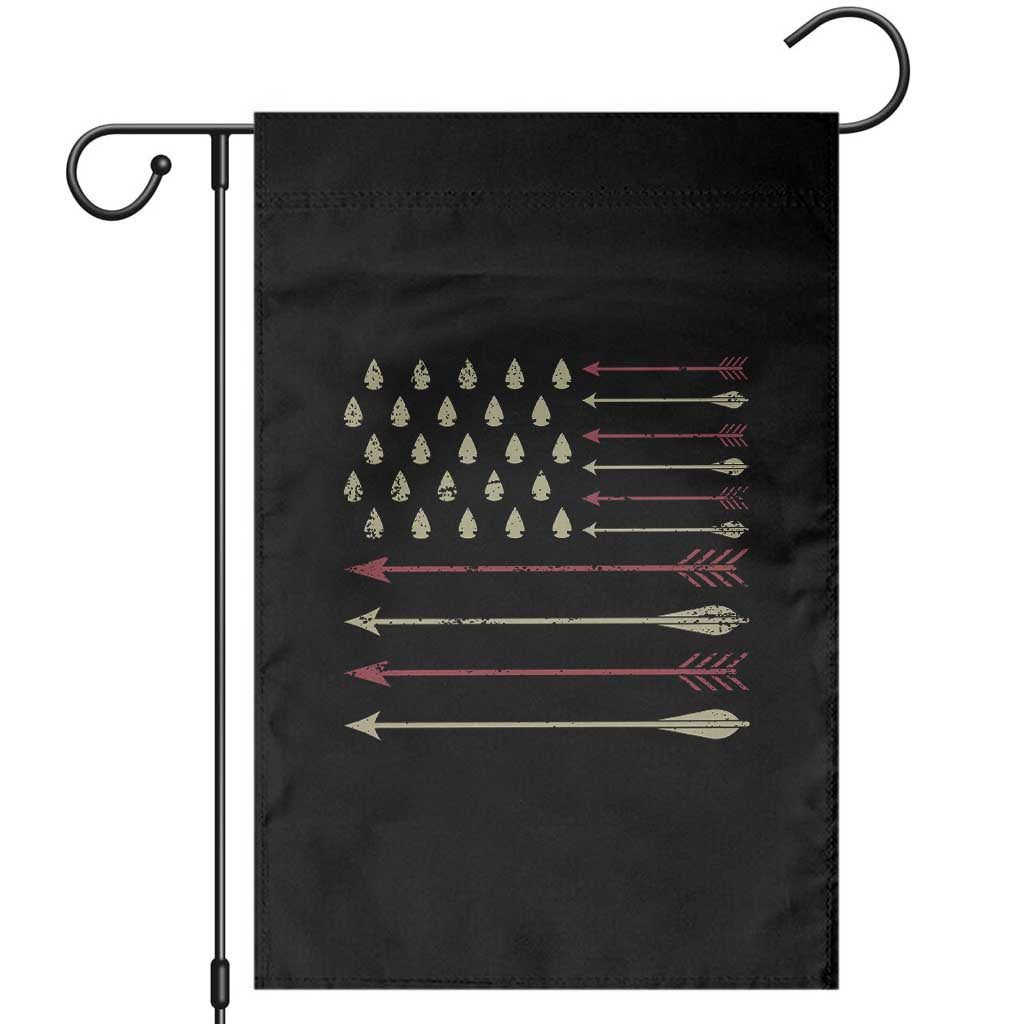 Vintage American Flag Bowhunter Garden Flag Native Heritage Arrowhead Hunting