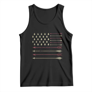 Vintage American Flag Bowhunter Tank Top Native Heritage Arrowhead Hunting