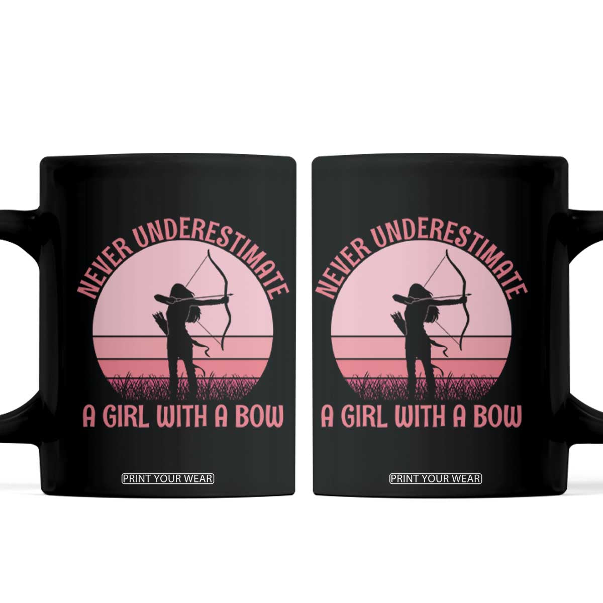 Vintage Archer Lover Coffee Mug Never Underestimate A Girl With A Bow