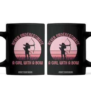 Vintage Archer Lover Coffee Mug Never Underestimate A Girl With A Bow