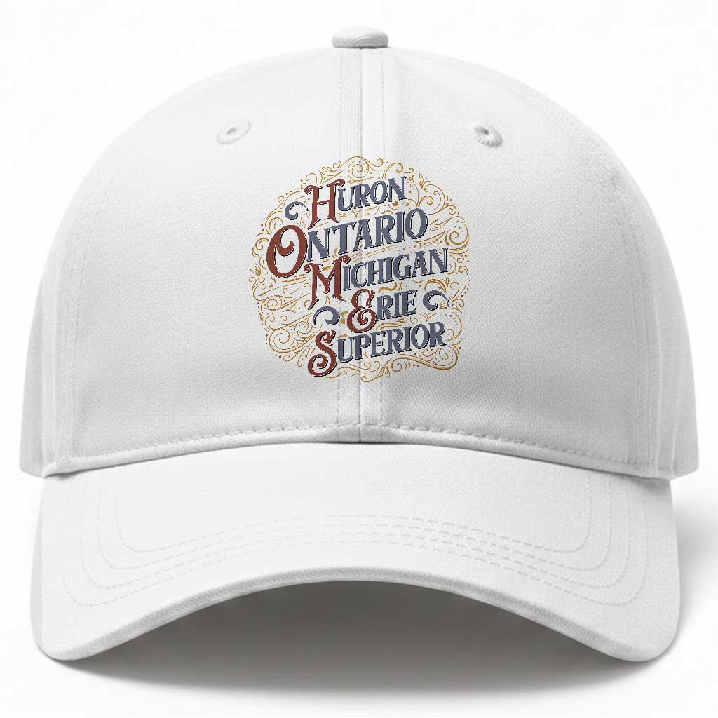 Vintage Great Lakes Homes Baseball Cap Huron Ontario Michigan Erie Superior