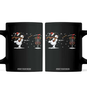 Funny Christmas Well Shit Disc Golf Coffee Mug Snowman Broken Arm Frisbee Lover Gift