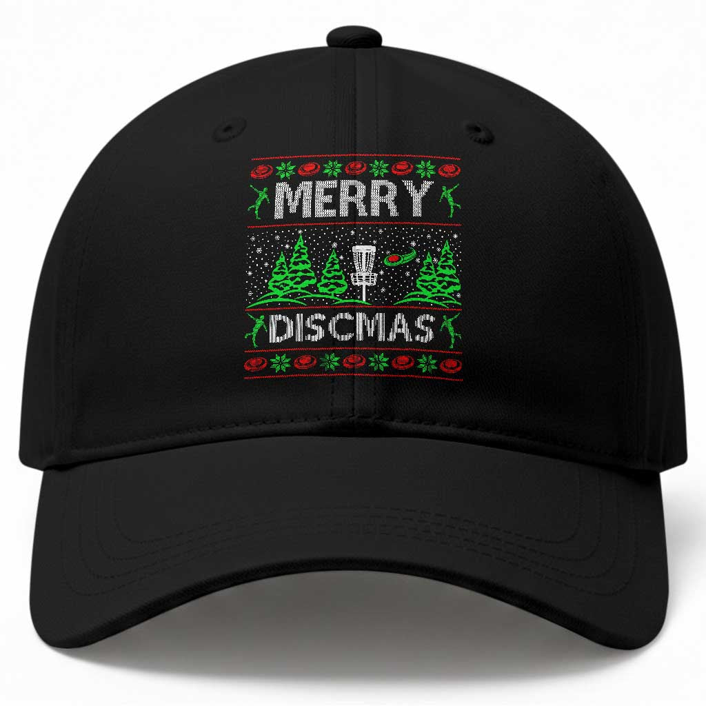 Funny Disc Golf Christmas Baseball Cap Merry Discmas Holiday Player