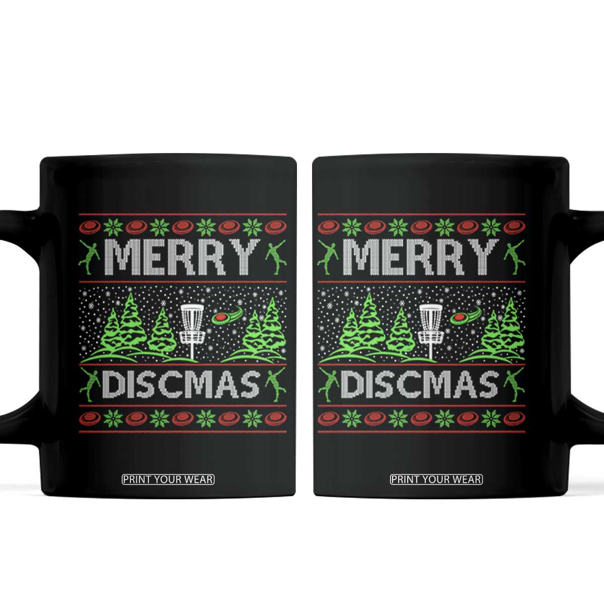Funny Disc Golf Christmas Coffee Mug Merry Discmas Holiday Player