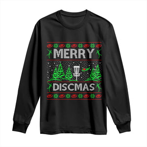 Funny Disc Golf Christmas Long Sleeve Shirt Merry Discmas Holiday Player