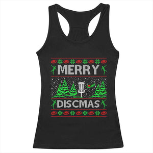 Funny Disc Golf Christmas Racerback Tank Top Merry Discmas Holiday Player
