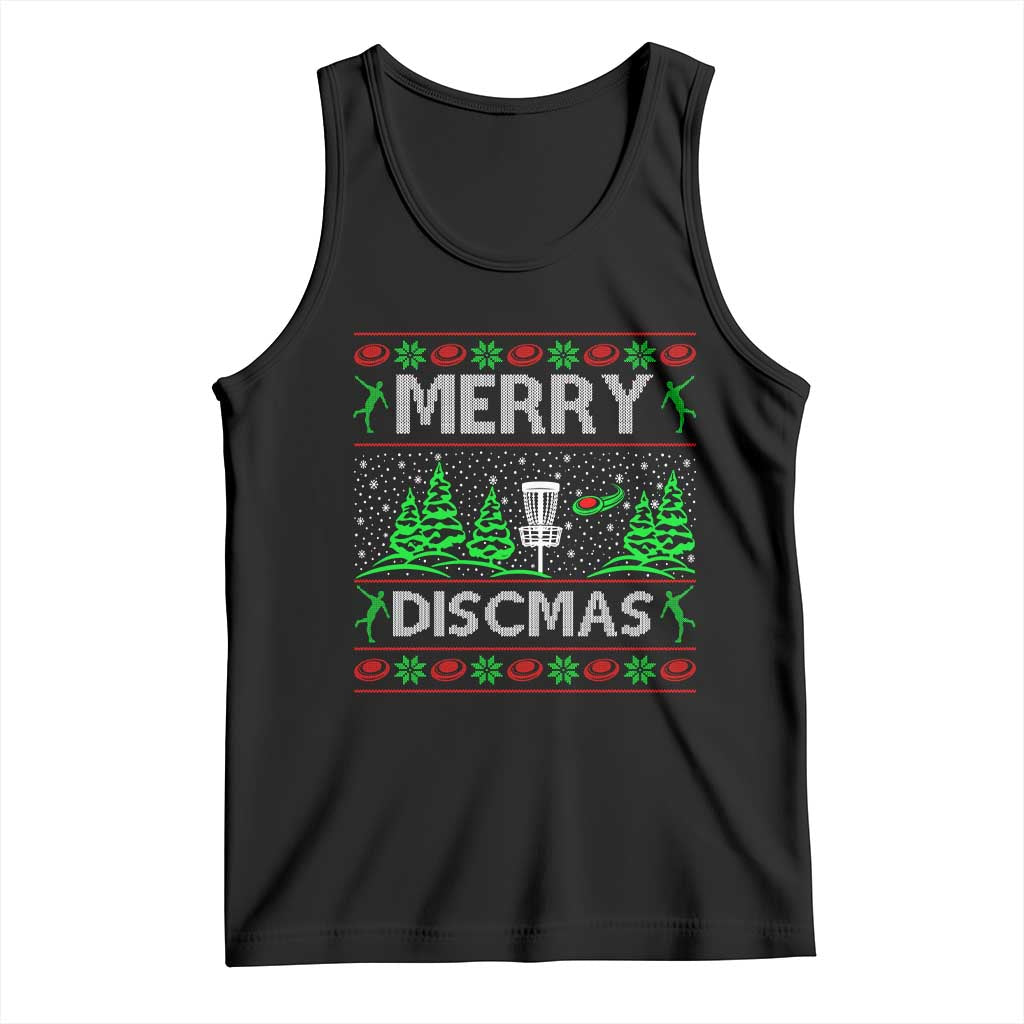 Funny Disc Golf Christmas Tank Top Merry Discmas Holiday Player