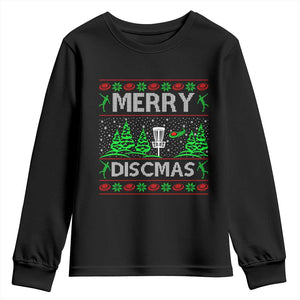 Funny Disc Golf Christmas Youth Sweatshirt Merry Discmas Holiday Player
