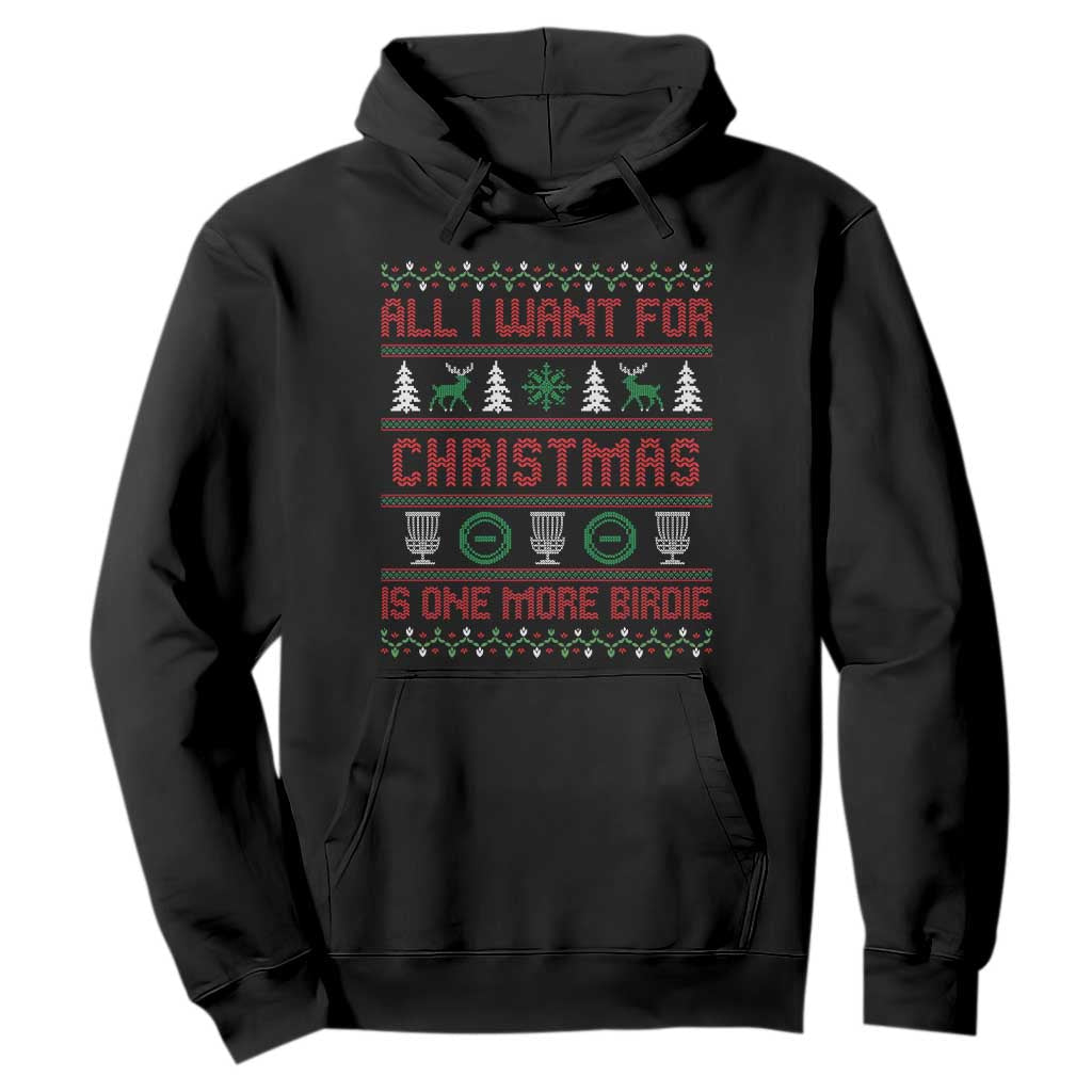 Funny Disc Golf Christmas Hoodie All I Want For Christmas Is One More Birdie