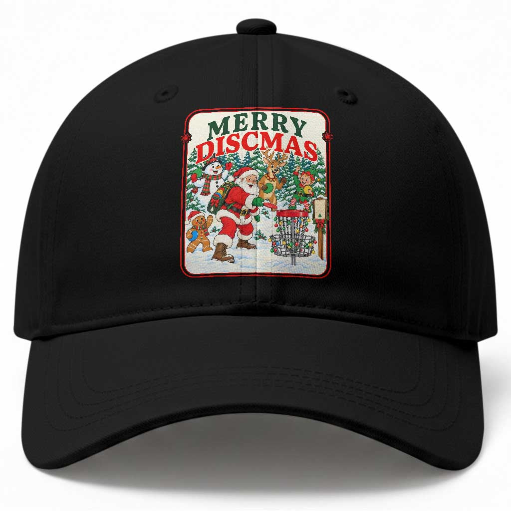 Vintage Disc Golf Christmas Baseball Cap Merry Discmas Frisbee Golf Player