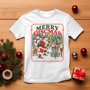 Vintage Disc Golf Christmas T Shirt Merry Discmas Frisbee Golf Player