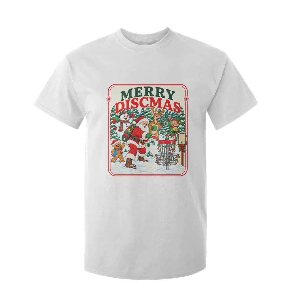 Vintage Disc Golf Christmas T Shirt For Kid Merry Discmas Frisbee Golf Player