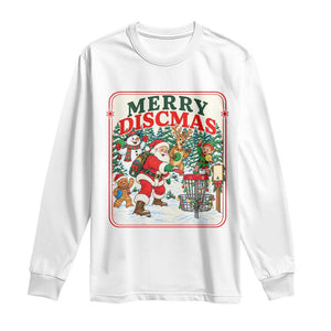 Vintage Disc Golf Christmas Long Sleeve Shirt Merry Discmas Frisbee Golf Player
