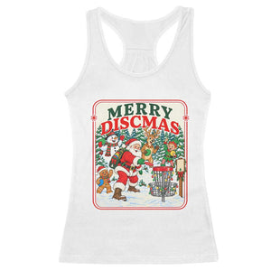 Vintage Disc Golf Christmas Racerback Tank Top Merry Discmas Frisbee Golf Player