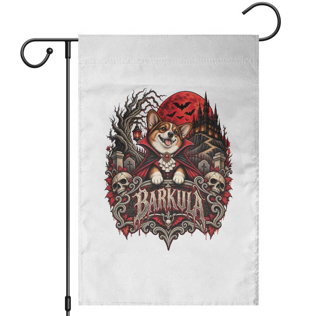 Halloween Barkula Vampire Corgi Garden Flag Gothic Spooky Dog Lover Holiday Gift