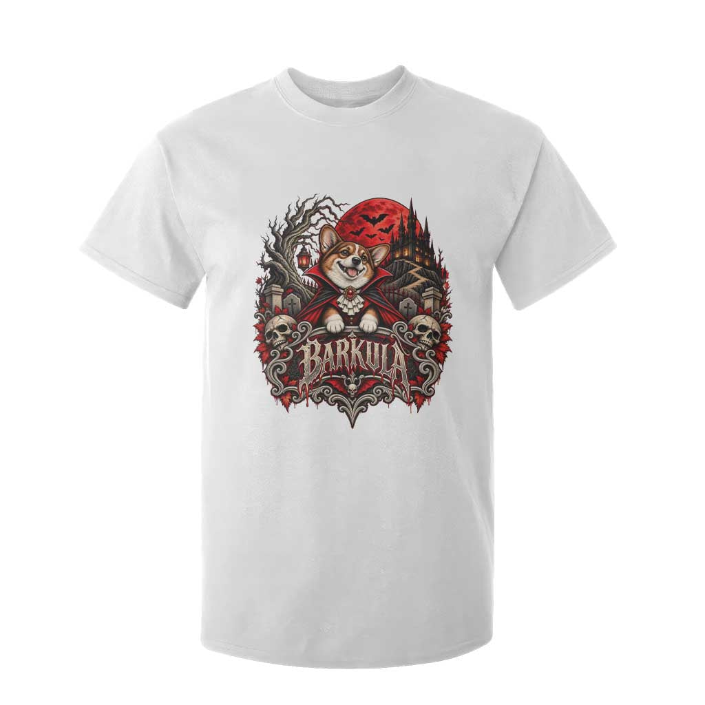 Halloween Barkula Vampire Corgi T Shirt For Kid Gothic Spooky Dog Lover Holiday Gift