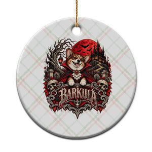 Halloween Barkula Vampire Corgi Ceramic Ornament Gothic Spooky Dog Lover Holiday Gift