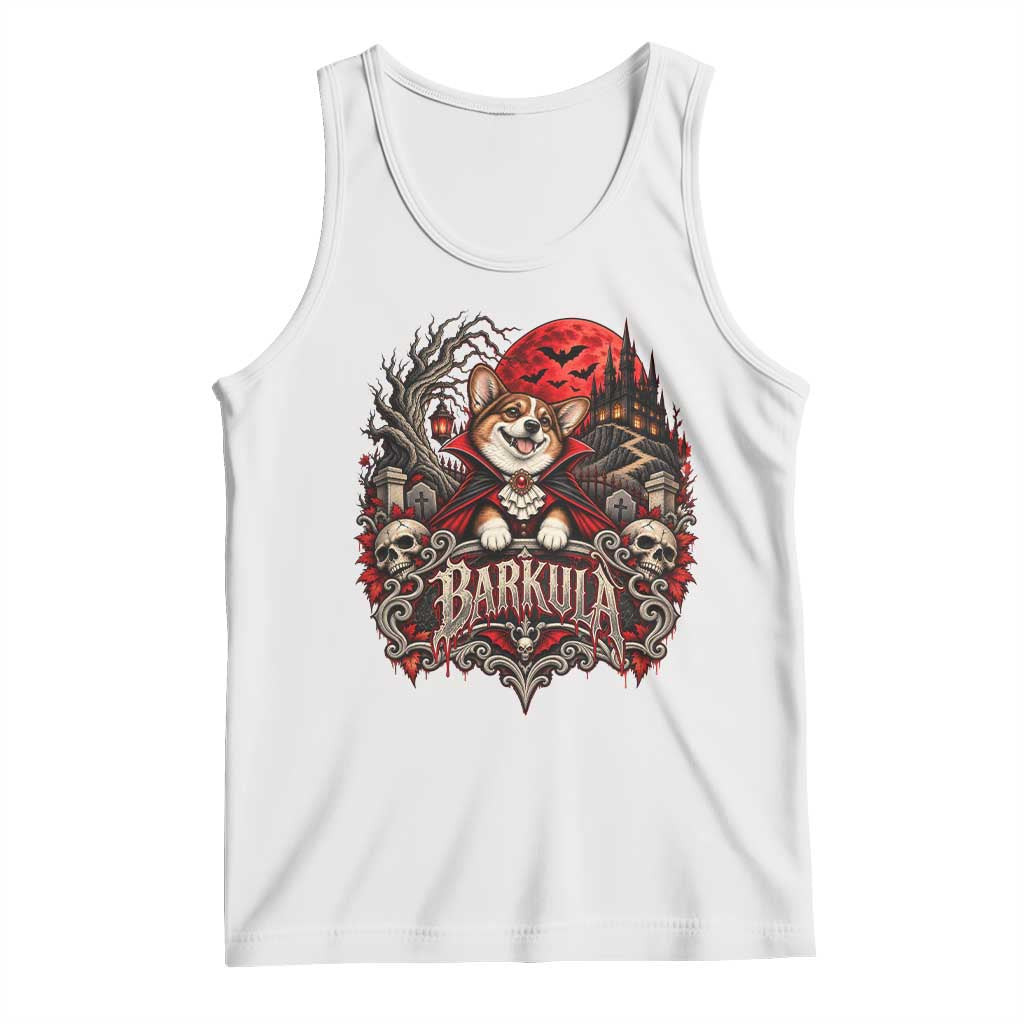 Halloween Barkula Vampire Corgi Tank Top Gothic Spooky Dog Lover Holiday Gift