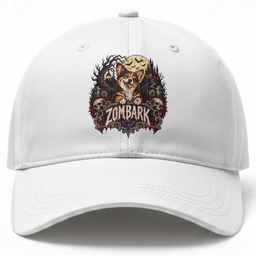 Halloween Zombark Corgi Zombie Baseball Cap Spooky Gothic Dog Lover Halloween Gift