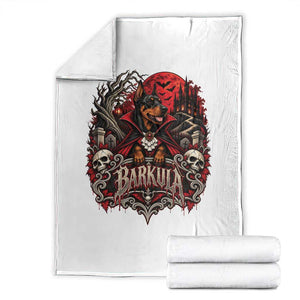 Halloween Barkula Vampire Doberman Throw Blanket Gothic Spooky Dog Lover Holiday Gift