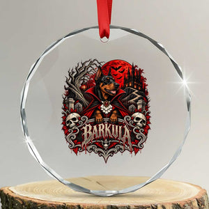 Halloween Barkula Vampire Doberman Crystal Glass Ornament Gothic Spooky Dog Lover Holiday Gift