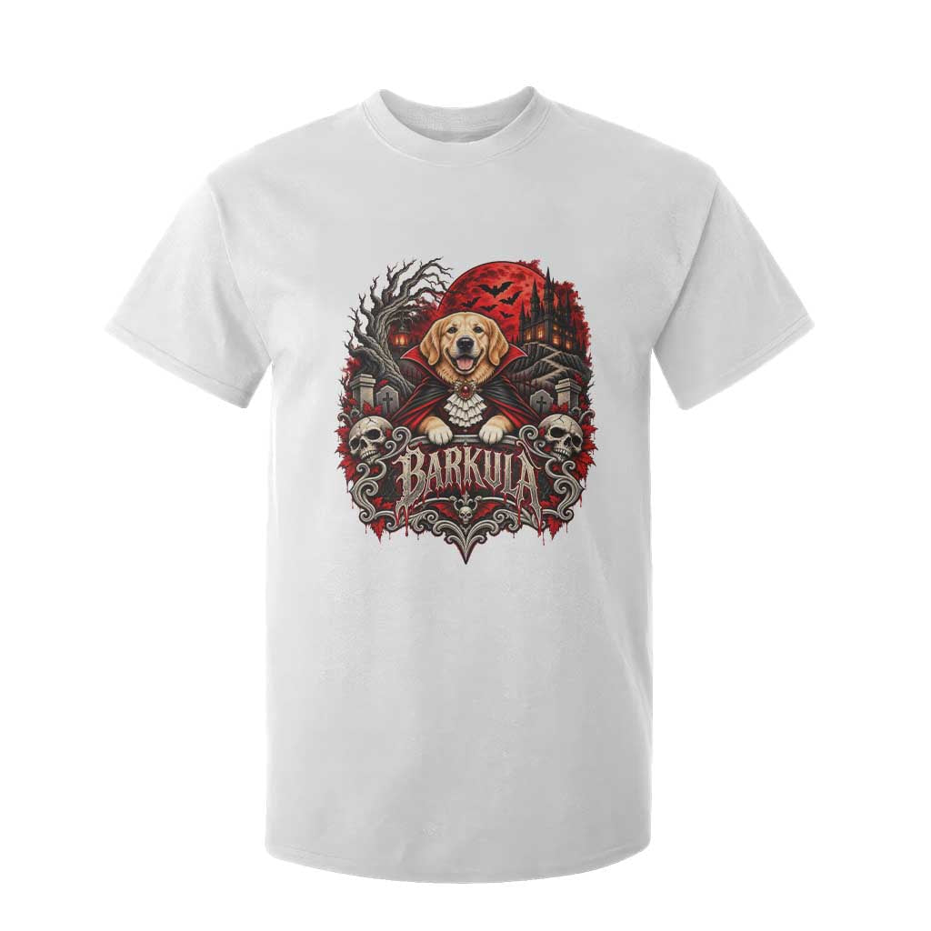Halloween Barkula Vampire Golden Retriever T Shirt For Kid Gothic Spooky Dog Lover Holiday Gift