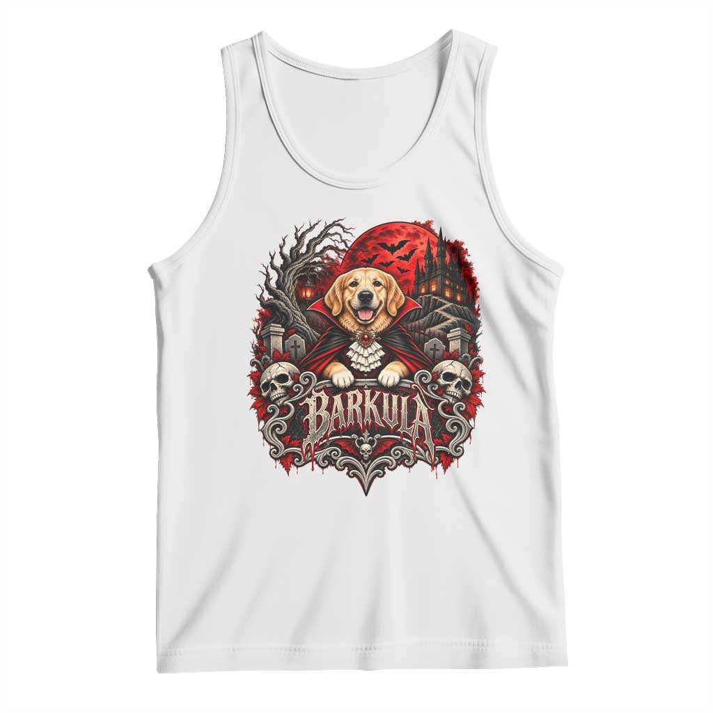Halloween Barkula Vampire Golden Retriever Tank Top Gothic Spooky Dog Lover Holiday Gift